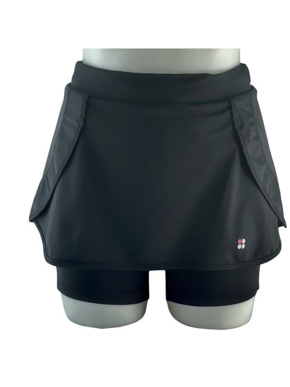 Womens Black Tennis Skort With Inner Shorts Activewear Athletic Sports Gym